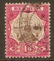 Bermuda 1902 1d Brown and carmine. SG32.